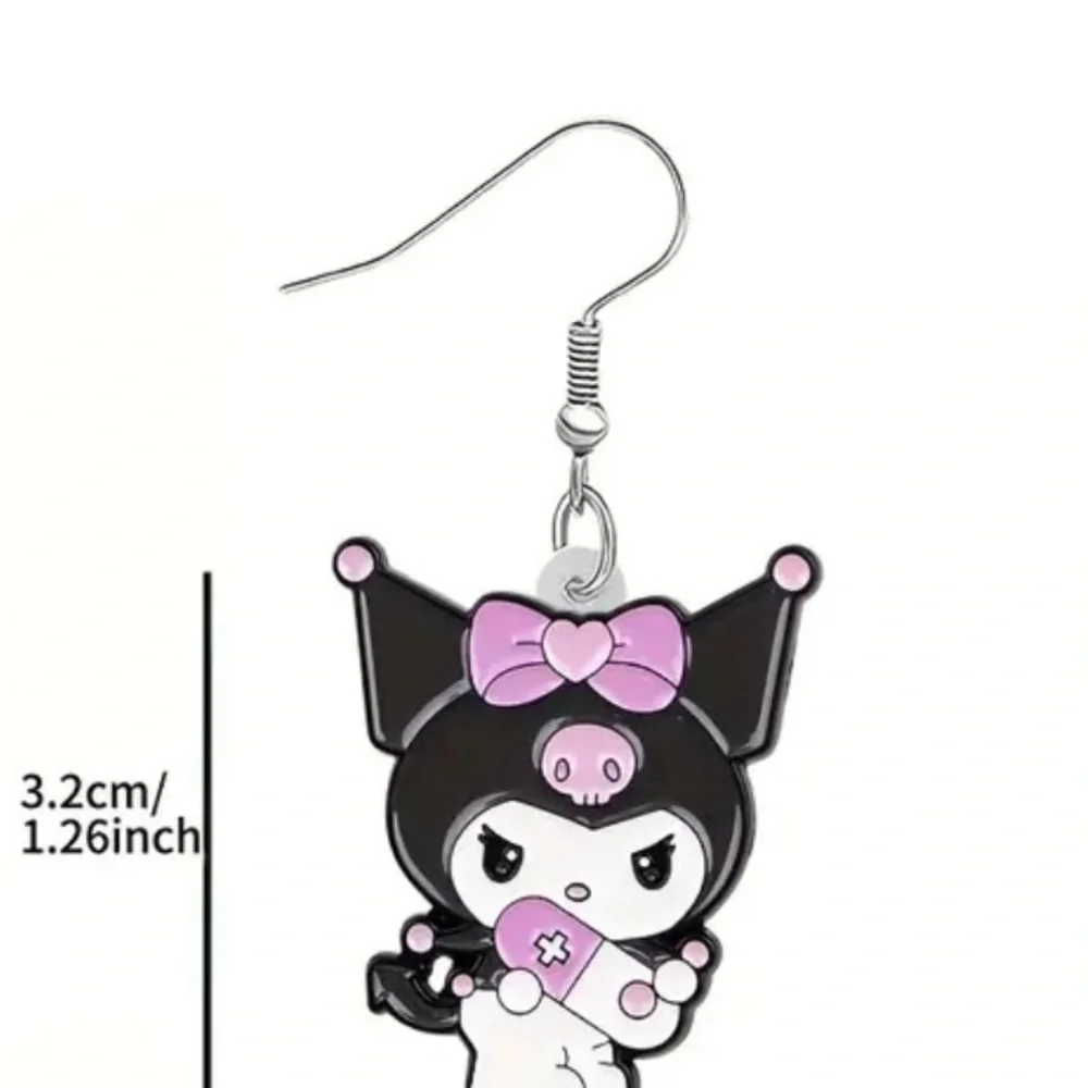 💜 NEW 💜 Kuromi Earrings | Pink & Black Kawaii Character Earrings